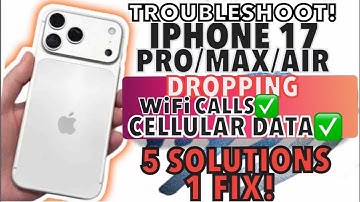 FIX iPhone 17 Pro/Max Cellular Connection Issues📱FIX 5G Mobile Data & WiFi Calls Dropping
