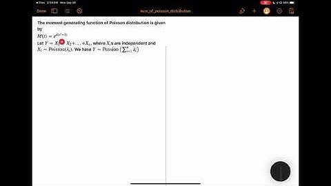 Moment generating function for Poisson distribution