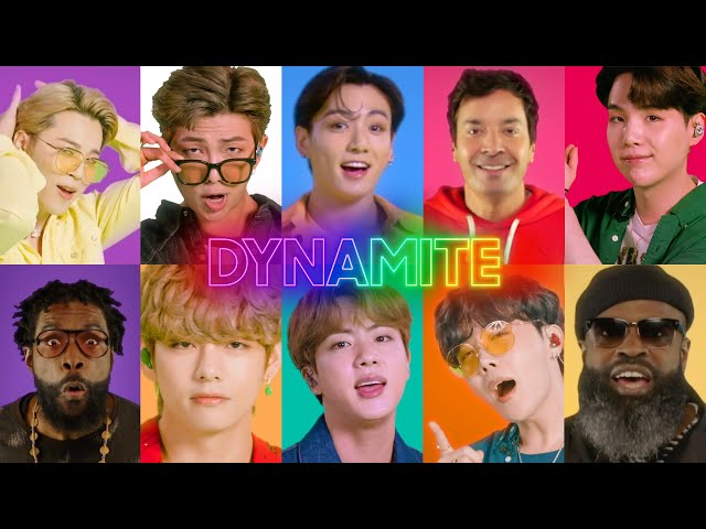 BTS, Jimmy Fallon and The Roots Sing Dynamite | The Tonight Show class=