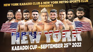 LIVE - New York Kabaddi Cup 2022 - USA Kabaddi