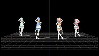 [MMD] Happy Synthesizer (mirrored dance practice ver.) - MORE MORE JUMP!