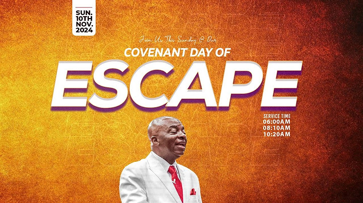 COVENANT DAY OF ESCAPE SERVICE | 10, NOVEMBER 2024 | FAITH TABERNACLE OTA.