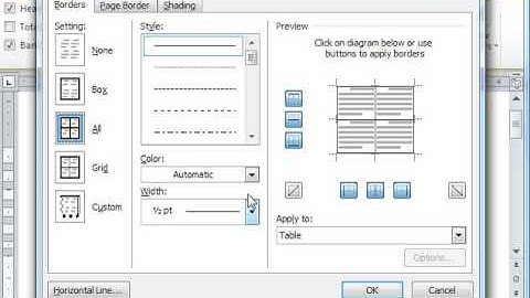 Word 2010 View Table Gridlines