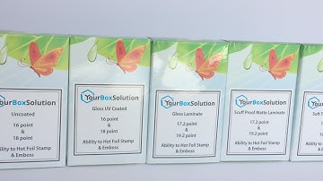 Custom Printed Box / Folding Carton Coating Options from YourBoxSolution.com