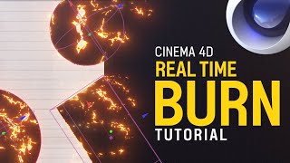 CINEMA 4D Real Time Burn Effect l C4D 불타는 효과