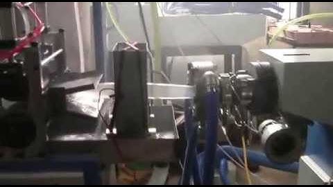 Horizontal  PVC heat shrinking film blowing machine ,good video