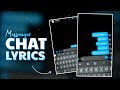 How to create messenger chat lyrics  chats lyrical editing  alight motion