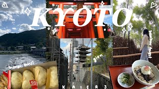 kyoto vlog 🌟 : gion, fushimi inari ⛩️, arashimaya bamboo forest 🎋, togetsukyo bridge 🌁