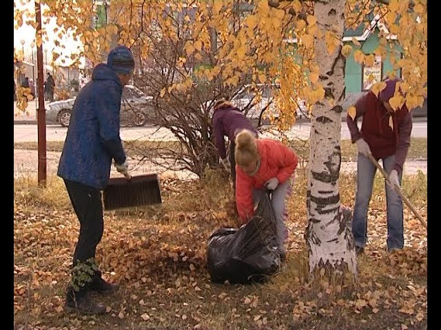 В городе продолжается осенняя санитарная уборка территории