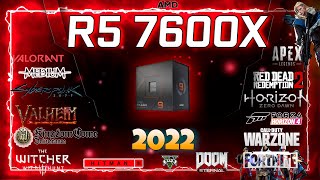 Ryzen 5 7600X IGPU TEST  |  AMD Radeon Graphics RDNA 2.0 in 30 Games | 2022