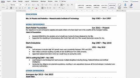 How to Right Align Dates on Your Resume Using Tab Stops in Microsoft Word