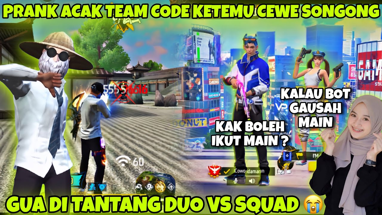 PRANK ACAK TEAM CODE KETEMU CEWE SONGONG NGAJAKIN GUA 2 VS 4 AUTO KASIH PAHAM 🔥 