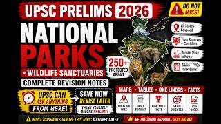 250 + Protected Areas Covered | *Most Important SOURCE* for Environment Section