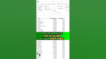 Pivot Tables: Show the Top 10 Values
