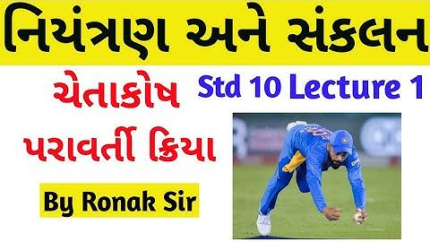 Std 10 science chap 7  in Gujarati નિયંત્રણ અને સંકલન Lecture 1 Nervous system ચેતાતંત્ર