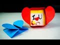 How to make heart box with paper - Origami Heart Box &amp; Envelope - Easy origami
