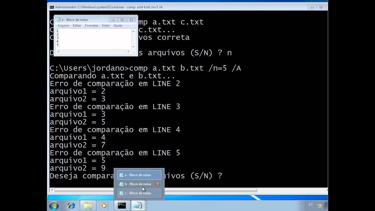 Windows 7 - Linha de Comando - Comp - YouTube