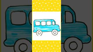 How to Draw a BUS Step by step | Bus Drawing | Simple Bus