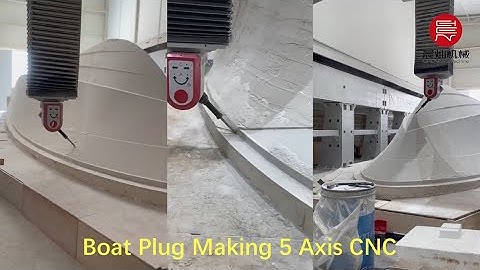 5-axis CNC for complex yacht hull plug Fabrication #5axiscnc