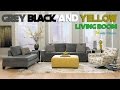 [Daily Decor] Grey Black and Yellow Living Room