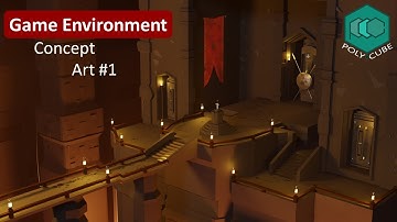 Game Environment Concept Art #1 | Low Poly | Blender 2.83