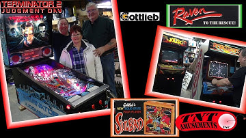#1248 Williams T2 Pinball-JOUST & ROBOTRON Arcade Games-Gottlieb SINBAD-TNT Amusements
