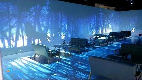 Immersive projection interactive wall floor