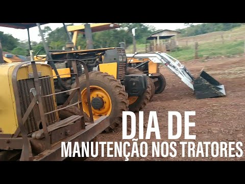 trocando óleo e filtros dos tratores