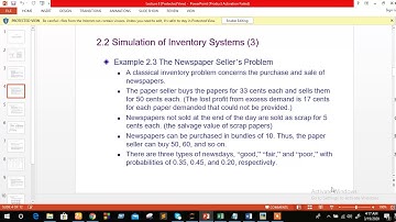 Simulation of Inventory system (newspaper- seller)- 1st part