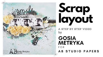 Scrap layout - a step by step video for AB Studio papers