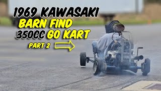 RARE 350cc 2 STROKE KAWASAKI GO KART BARN FIND - FIRST RIDE!!