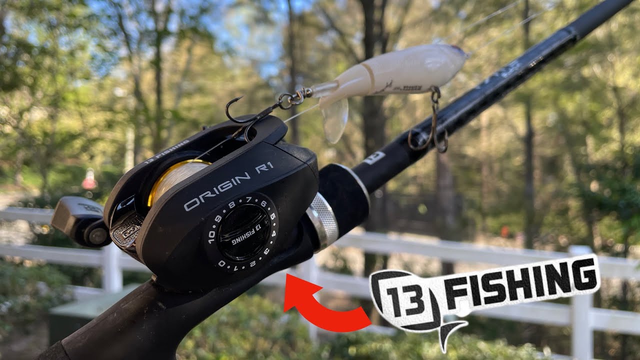 SPRING Bass Fishing with 13 FISHING FATE BLACK GEN III ORIGIN R1 combo  using the WHOPPER PLOPPER 