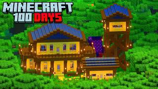 I Survived 100 Days in a DARK OAK FOREST in Minecraft