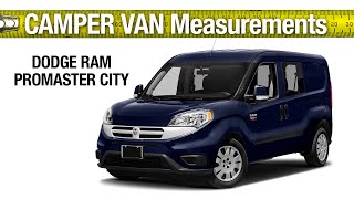 Dodge RAM ProMaster City Van Measurements Interior Dimensions Van Build Campervan