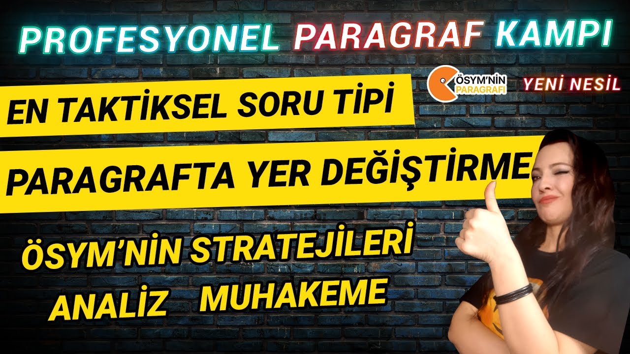 Paragrafta Yer Değiştirme | Profesyonel Paragraf Kampı #HaleHoca