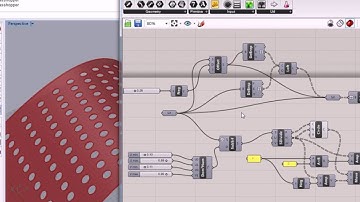 160 - Grasshopper - Perforations on Warped or Parabolic Surfaces - CircleCNR SDivide SDiff