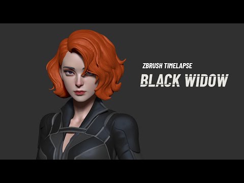 |Zbrush Timelapse| Scuplting BlackWidow Progress - BlockOut