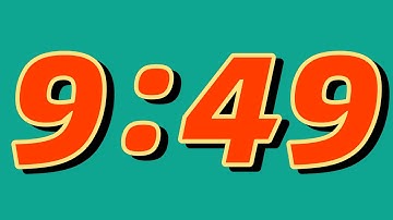 9 Minute and 49 Second Countdown Timer ⏰ | Bright green screen and huge numbers