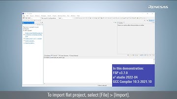 e² studio Tips - How to Import Example Project in e² studio for RA