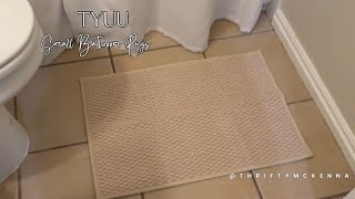 TYUU Bathroom Rugs Non Slip Washable, Super Absorbent Thin Bath Mat