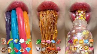 asmr 10 MINUTES FOR SLEEP EMOJI FOOD CHALLENGE TIKTOK COMPILATION MUKBANG eating sounds