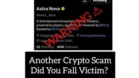 Another Crypto Scam By Astra Nova.. Watch This Video And Share Your Thought