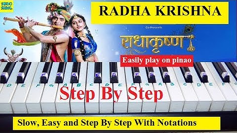 Radha Krishna Serial Song Star Bharat Easy Piano Tutorial With Notes