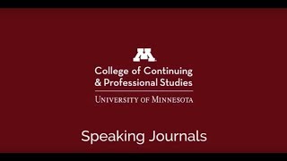English Tips for International Students: Speaking Journals