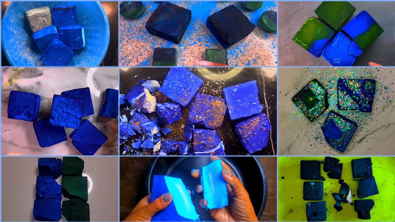 Blue Dyed Gym Chalk Edit💙🌊 oddly satisfying dyed gym chalk edit