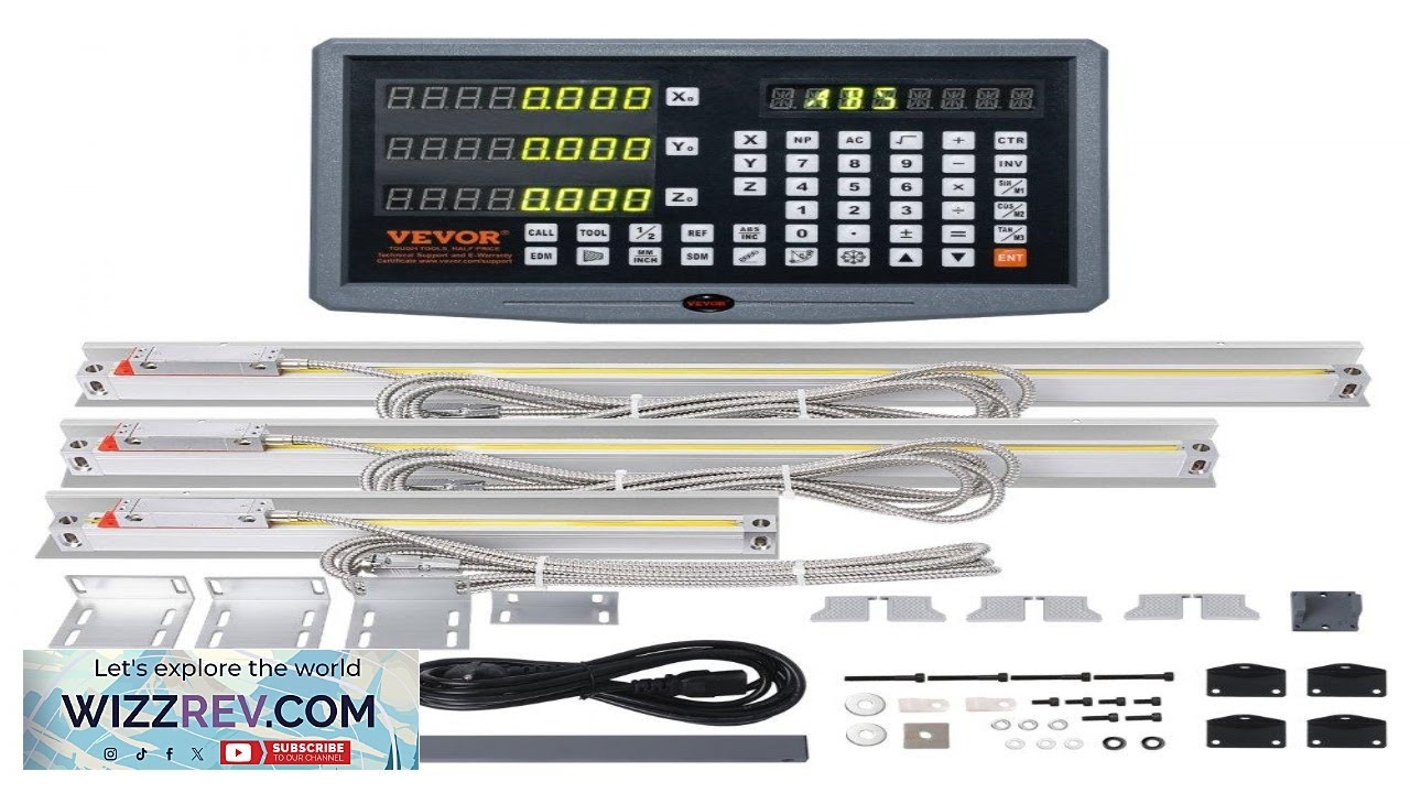VEVOR Digital Readout 10'' & 20'' & 24'' Linear Scale 3 Axis
