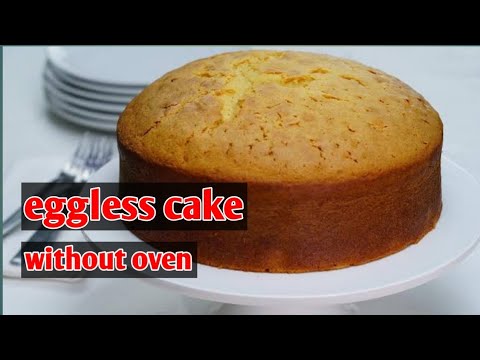 Eggless cake recipe | how to make cake without oven - YouTube