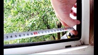 Measuring the opening for a mosquito net for a plastic window ...