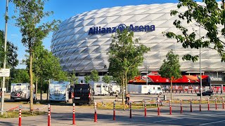 Wohnmobilstellplatz an der Allianz Arena in München. Stellplatz Allianz Arena München beim FC Bayern