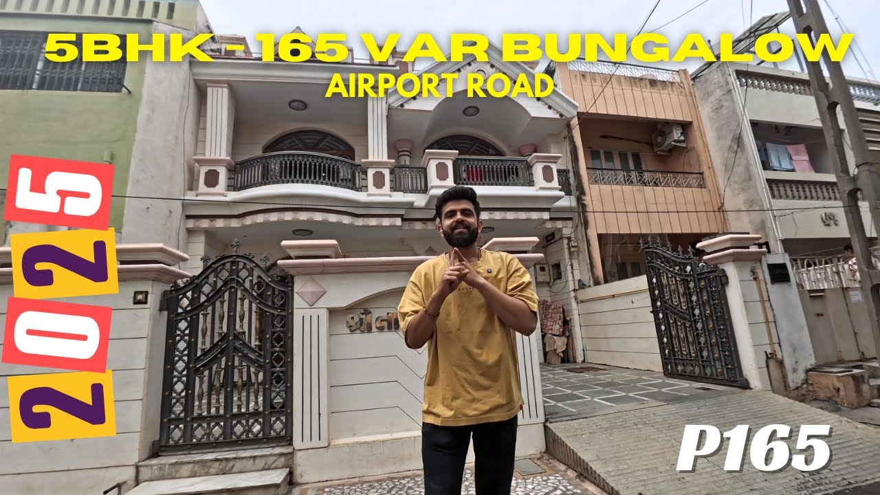 165 VAR || 5BHK || BUNGALOW || WITH RAJWADI TOUCH || FOR SELL || AIRPORT ROAD || RAJKOT